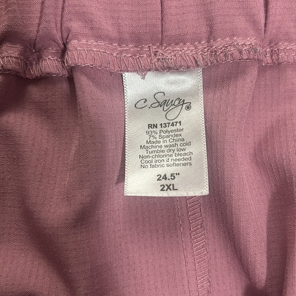 C. Saucy, 2XL, 24.5 length, dusty rose, scrub skirt - Picture 5 of 5